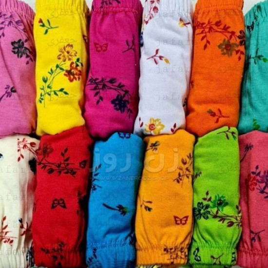 شورت زنانه نخی لیفه ای طرحدار سایز XXL -نارنجی