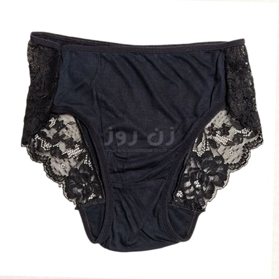 شورت نیمه دانتل دوطرف تورسایز2XL -مشکی