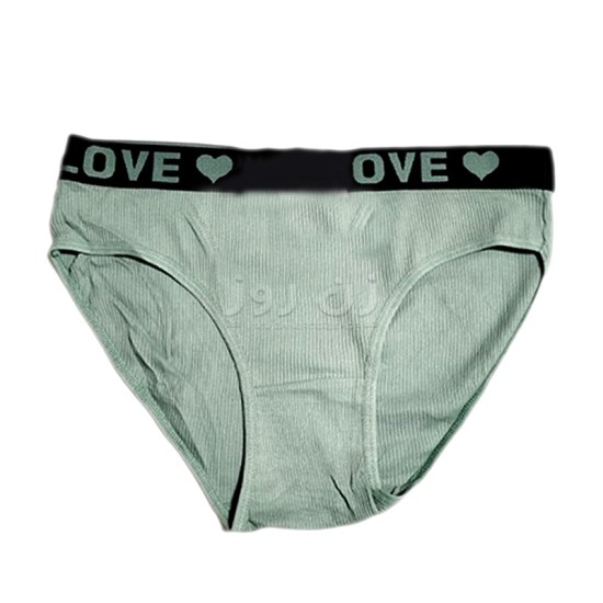 شورت کمر کش طرح Love سایز 2XL-سبز