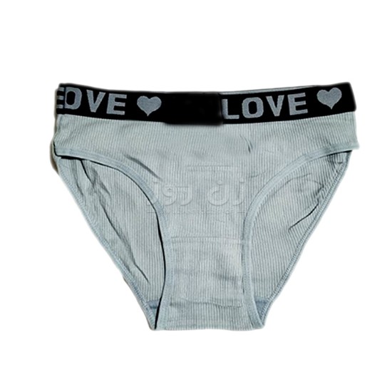 شورت کمر کش طرح Love سایز 2XL-طوسی