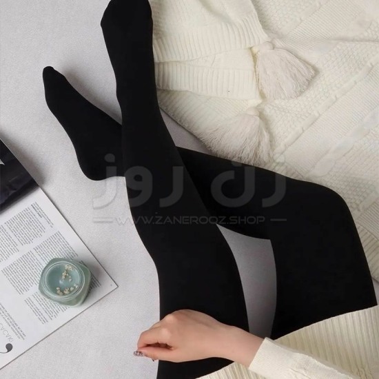 جوراب زنانه پنتی ترکیه مشکی چهار فاق ضخامت 280