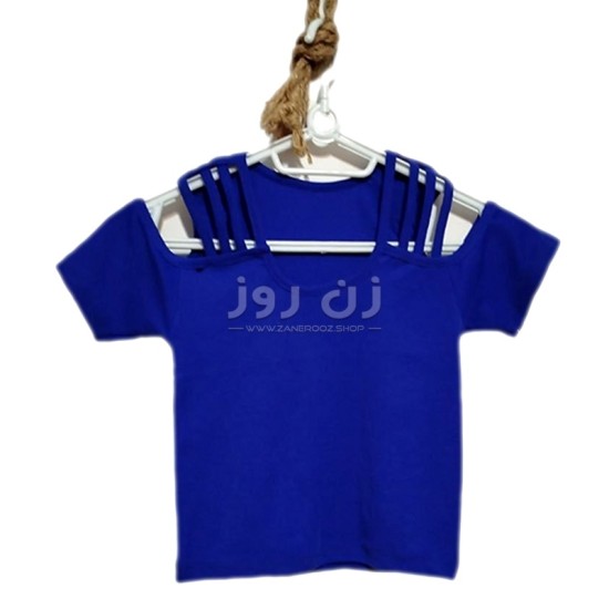 کراپ زنانه و دخترانه سرشانه باز بندی-آبی کاربنی کراپ زنانه و دخترانه سرشانه باز بندی-آبی کاربنی