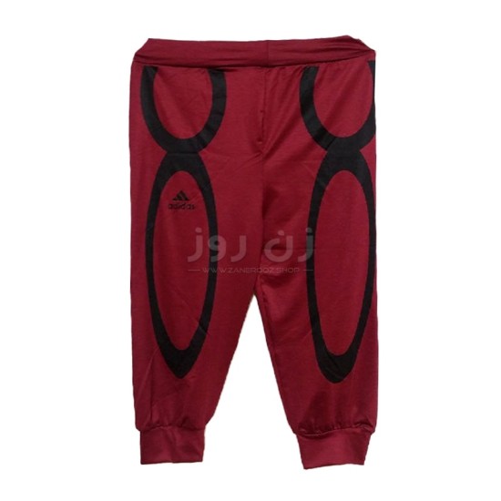 شلوارک زنانه اسپورت طرح آدیداس (Adidas)- زرشکی