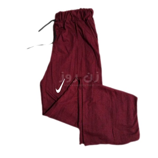 شلوار بگ زنانه طرح نایکی (Nike)-زرشکی