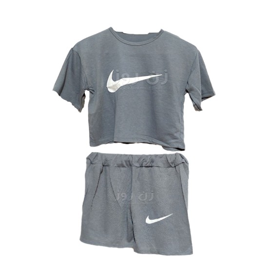 ست کراپ و شورتک طرح نایک (Nike)-طوسی