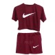 ست کراپ و شورتک طرح نایک (Nike)-زرشکی