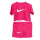 ست کراپ و شورتک طرح نایک (Nike)-سرخابی