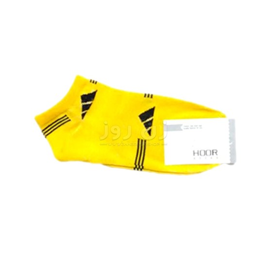 جوراب زنانه نخی اسپورت طرح آدیداس (adidas)- زرد