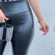 لگ چرم زنانه شاین براق میکروفایبر سایز XXL-مشکی