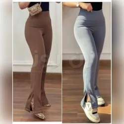 لگ زنانه بیرون پوش دمپا بغل چاکدار کبریتی ریماک -شکلاتی