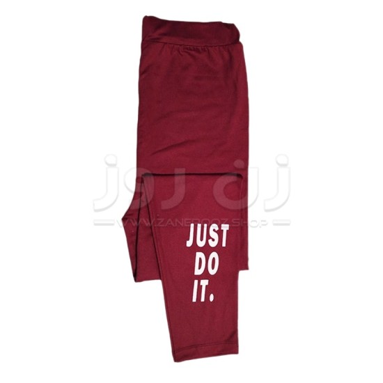 لگ ساپورت زنانه اسپرت Just Do It مناسب باشگاه ورزشی -زرشکی