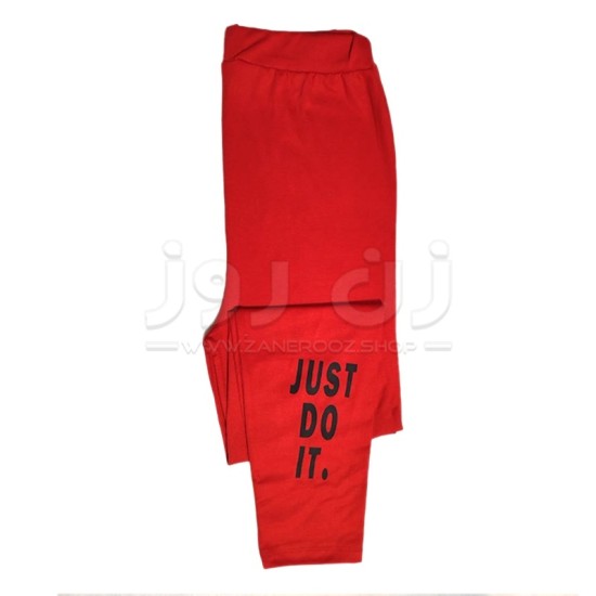 لگ ساپورت زنانه اسپرت Just Do It مناسب باشگاه ورزشی -قرمز