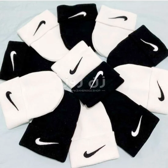 کلاه زمستانی زنانه و دخترانه طرح نایک Nike - مشکی
