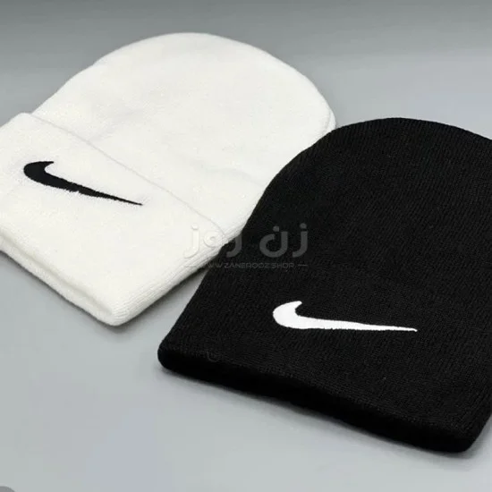 کلاه زمستانی زنانه و دخترانه طرح نایک Nike - مشکی