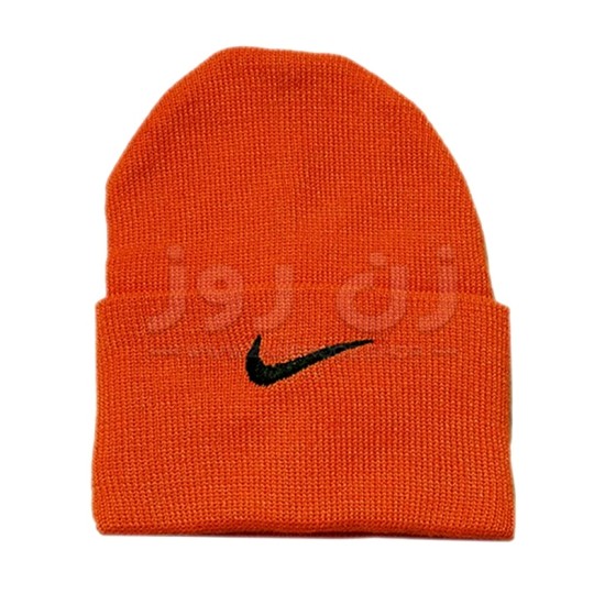 کلاه زمستانی زنانه و دخترانه طرح نایک Nike - نارنجی