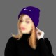 کلاه زمستانی زنانه و دخترانه طرح نایک Nike - بنفش