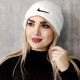 کلاه زمستانی زنانه و دخترانه طرح نایک Nike - سفید کلاه زمستانی زنانه و دخترانه طرح نایک Nike - سفید
