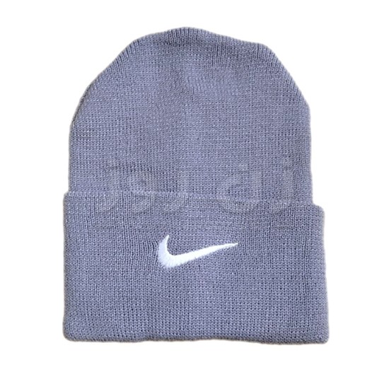 کلاه زمستانی زنانه و دخترانه طرح نایک Nike - طوسی