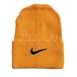 کلاه زمستانی زنانه و دخترانه طرح نایک Nike - نارنجی کمرنگ